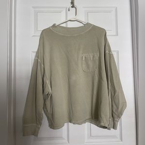 OLD NAVY Pistachio Green Crew Long Sleeve with Pocket - XXL